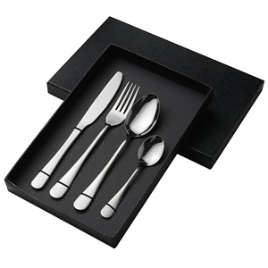 IStapromo Gifts Hot Sell 24 Pcs Stainless Steel Hotel Restaurant <b>Serving</b> <b>Spoon</b> Fork Steak Knife Cutlery Wedding Flatware Dinnerw - Product Image 1