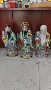 Estatua de Dios <span class=keywords><strong>Zhong</strong></span> Kui <span class=keywords><strong>Fu</strong></span> Lu Shou de Porcelana China Hecha a Mano, Decoración Feng Shui para el Hogar, Adorno de Cerámica - Product Image 3