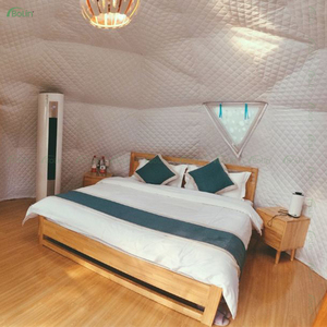 Tienda de campaña prefabricada con techo de PVC transparente de lujo, casa de cúpula geodésica para Hotel Glamping para Resorts y alojamiento - Product Image 1