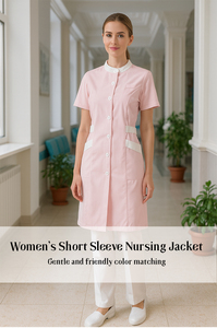 Uniformes de Enfermería Personalizados OEM ODM, Chaqueta de Enfermería de Manga Corta para Mujer - Product Image 2