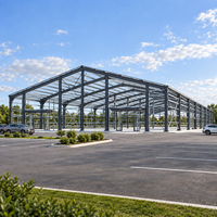 Centre commercial de bureaux préfabriqués en structure métallique moderne, solution de bâtiment métallique préfabriqué