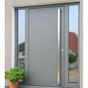 Ikealuminium oem acciaio di sicurezza porta porta esterna in metallo porta esterna in acciaio inox porta di sicurezza per la casa