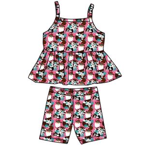 FANCY MONKEY Bb-4 OEM/ODM, Falda Corta con Volantes para Bebés, con Estampado Personalizado, de Algodón Orgánico, con Cuerdas Ajustables, en Oferta - Product Image 3
