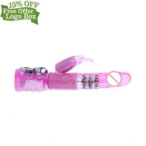 Kostenlose individuelle Schachtel - Schlussverkauf beliebte Mutil-Speed Vib Rotate Bead Kaninchen-Vibratoren Sex-Produkte - Product Image 4