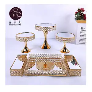 New Mirror Gold Glas Metallst änder 3/4/5/Pcs Set Geburtstag Hochzeit Display Tisch dekoration Kuchenst änder
