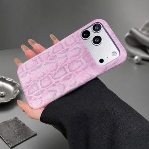 Coques de téléphone en cuir effet peau de serpent antichoc pour iPhone - Product Image 1