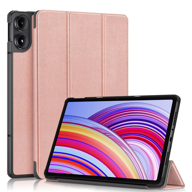 Tri-fold PU Leather Hard PC Magnetic Auto Sleep/Wake up Shockproof Anti-fall Tablet Case for Redmi Pad Pro 12.1 Inch