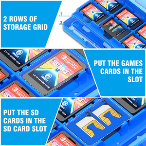 Custodia per giochi 24 in 1 compatibile <span class=keywords><strong>con</strong></span> Switch OLED NS Switch cartuccia custodia protettiva rigida antiurto - Product Image 4