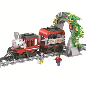 De gros robot trains-Winner 5089 364 pièces Train de terrain de jeu touristique modèle urbain 2 blocs de construction jouet cadeaux de noël et d'anniversaire
