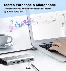12in1 パワード<span class=keywords><strong>USB</strong></span> Type-Cハブ PD VGA サーフェス トラベル マルチポート 8ポート <span class=keywords><strong>USB</strong></span>-C ドッキングステーション ノートパソコン用 電源供給付き - Product Image 6