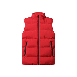 Chaqueta sin mangas acolchada con cremallera para hombre, <span class=keywords><strong>Chaleco</strong></span> Corto con Logo personalizado de gran tamaño, color negro, para invierno, 2023 - Product Image 6