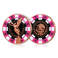 Badge souvenir personnalisé, pièce de collection en cuivre pur 999 de 1 once, pièce de défi, jeton de poker, ange ailé, impression UV couleur