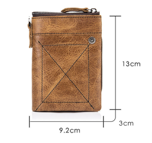 Portafogli in pelle da 14 <span class=keywords><strong>carte</strong></span> vintage con tasche bifold in pelle per uomo - Product Image 2