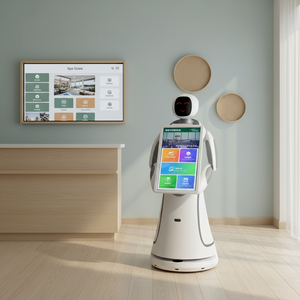 Robot de service intelligent Amy, tension de sécurité 24V, système d'exploitation Android, protection IP54, stockage 128 Go, radar laser pour tous les scénarios publics - Product Image 1