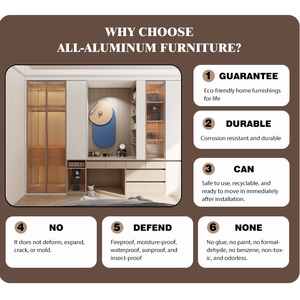 Juego de Gabinetes Modulares de Aluminio con Diseño Inteligente de Panal, Resistentes al Agua y Duraderos para Uso Prolongado en la Cocina - Product Image 5