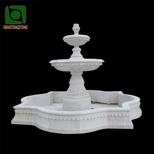 बड़े आउटडोर सफेद संगमरमर पानी के फव्वारे मूर्तिकला - Product Image 1