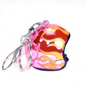 High-quality Colorful Helmet Keychain Exquisite Luggage and Hanging Accessories Motorcycle Helmet Keychain - Product Image 2