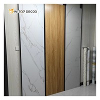 Feuille de marbre souple en PVC flexible, panneau UV, remplacement de marbre
