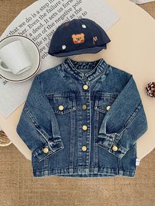 Manteau en jean pour enfants <span class=keywords><strong>veste</strong></span> décontractée à la mode pour garçons enfants <span class=keywords><strong>printemps</strong></span> automne Style coréen <span class=keywords><strong>veste</strong></span> en jean 1-4 ans vêtements d'extérieur pour garçons - Product Image 3