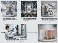 Film rétractable PE haute qualité, résistance à la traction supérieure, qualité vierge, épaisseur personnalisée pour l'emballage de boîtes à fruits et de palettes