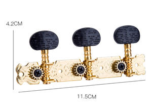 مقبض من الخشب العتيق, مقبض من الخشب الأسود ذو الرأس العتيق ، ثلاثة صفوف ، مفتوح للجيتار ، ملحقات ، سلسلة ، مقبض الجيتار ، رئيس جميع المعادن - Product Image 2