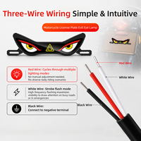 Vente en gros d'usine : Éclairage de plaque d'immatriculation LED universel pour moto, style « Devil Eye », et accessoires de feux arrière pour moto