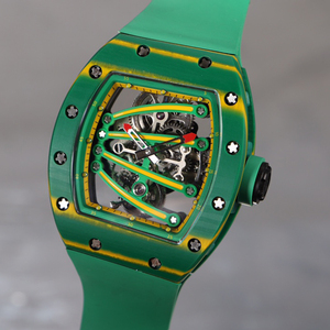 Nouvelle Montre Mécanique de Luxe Sportive en Fibre de Carbone pour Homme 2026, Haute Qualité, 41mm, Édition Limitée RM5901, Bracelet en Caoutchouc Vert, Style Business - Product Image 2
