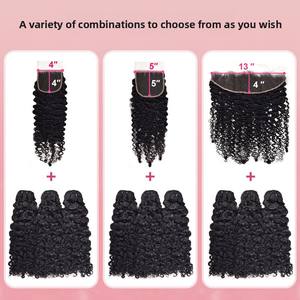 Extensions de cheveux bouclés birmans avec closure – Vente directe usine – Lots de cheveux 100 % humains africains avec closure – Extensions de cheveux bouclés birmans - Product Image 3