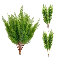 Petite décoration de Noël unique Aiguilles de pin artificielles Plantes aquatiques Simulé Cyprès Bouquets de pin Plantes aquatiques Verdure