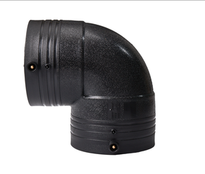 אביזרי אלקטרופיוז'ן PE100 PE80 שחור PN16 	 90 °   מרפק DN110 	 אביזרי צנרת HDPE מפלסטיק למערכת אינסטלציה, אביזרי צנרת HDPE - Product Image 2