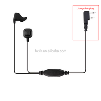 Headset Walkie Talkie Konduksi Tulang HX-Z02 dengan PTT Jari untuk Radio Dua Arah