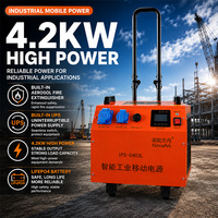 4200W AC Portable Power Bank Cadangan Daya Rumah off Grid Baterai Lithium Power Station dengan Gelombang Sinus Murni MPPT Solar Generator
