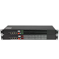 Multiplexeur Ethernet Gigabit 4 ports, convertisseur de média fibre optique, émetteur de lignes téléphoniques 16/24/32/48/64, émetteur IP
