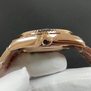Montre <span class=keywords><strong>de</strong></span> luxe pour homme, 42 mm, ton or rose, cadran bleu, double fuseau horaire, date, mouvement automatique, acier inoxydable, montre <span class=keywords><strong>de</strong></span> cérémonie pour affaires - Product Image 5