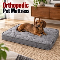 Matelas orthopédique matelassé pour chien avec options de tissu et de passepoil personnalisés pour les importateurs, les détaillants et les marques de produits pour animaux de compagnie