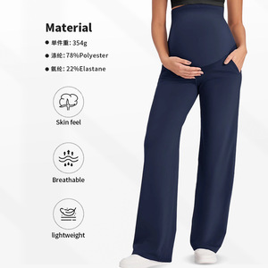 <span class=keywords><strong>Pantaloni</strong></span> Lunghi Casual da Gravidanza 3040 a Vita Alta con Supporto per la Pancia, Eco-Friendly, per Yoga e <span class=keywords><strong>Maternità</strong></span> - Product Image 5