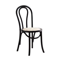 Chaise de salle à manger américaine en bois massif avec dossier en rotin, fauteuil moderne vintage élégant pour la maison, le bureau et l'hôtel