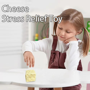 Pelota Antiestrés Jincan con Forma de Cubo de Queso, Pelota de Queso Grande Moldeable, Juguete Sensorial Antiestrés que No Rebota, Regalo ASMR - Product Image 5