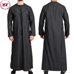 Ropa islámica de alta calidad para Hombres estilo moderno de Kuwait túnica árabe saudí moda tela brillante musulmán Thobe