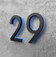 Plaques d'immatriculation de maison Led Blank Outdoor House Numbers with Light Acrylic House Number Sign