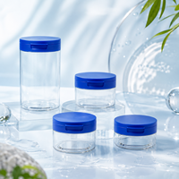 Pot cosmétique rond en PP avec couvercle à clapet, réutilisable, en plastique, pour crème visage, crème corporelle, masque capillaire, emballage beauté