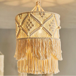 2025 Nueva lámpara <span class=keywords><strong>de</strong></span> <span class=keywords><strong>macramé</strong></span> grande personalizada, decoraciones <span class=keywords><strong>de</strong></span> hojas, decoración para el hogar, tapices, lámpara <span class=keywords><strong>de</strong></span> arte colgante - Product Image 1