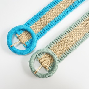 Rewin 2024, gran oferta, cinturones trenzados de algodón de paja bohemio para vestido, cinturón tejido de paja, cinturón de cintura ancha elástico para mujer para vestido - Product Image 4