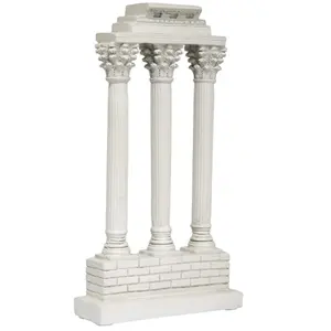 토스카노 로마 포럼 돌의 피마자와 폴리 룩스 직선 기둥 사원