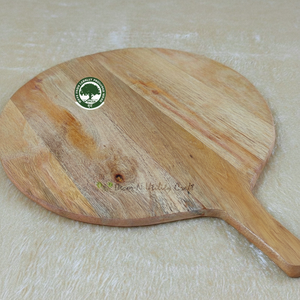 Juego de utensilios de cocina de bambú redondo Vintage Life Inc. para queso y comida, tabla de cortar de madera decorativa para fiesta de boda - Product Image 1