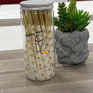 Papel de fumar pre-enrollado de 109 mm, OEM, logotipo de marca personalizado, rollo de papel cónico, accesorios para fumar, 50 unidades/lata, en stock. - Product Image 5