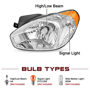 Faro Delantero para Hyundai <span class=keywords><strong>Accent</strong></span> 2006 <span class=keywords><strong>2007</strong></span> 2008 2009 2010 2011, Lámpara de Faro, Piezas de Automóvil 92101-1E000 92102-1E000 - Product Image 3