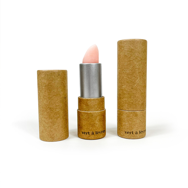100% Eco-Friendly Brown Kraft Paper  Customized Lipstick Biodegradable Cosmetic Paper Push up Tube