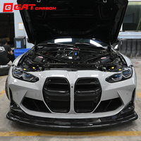 Calandre avant pour BMW M3 G80 M4 G82 G83 2021+ style N avec pièces de calandre en maille noir brillant carbone