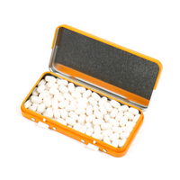 Mini savon à charnière en métal, conteneur de bonbons à la menthe, résistant aux enfants, emballage en étain, vente en gros